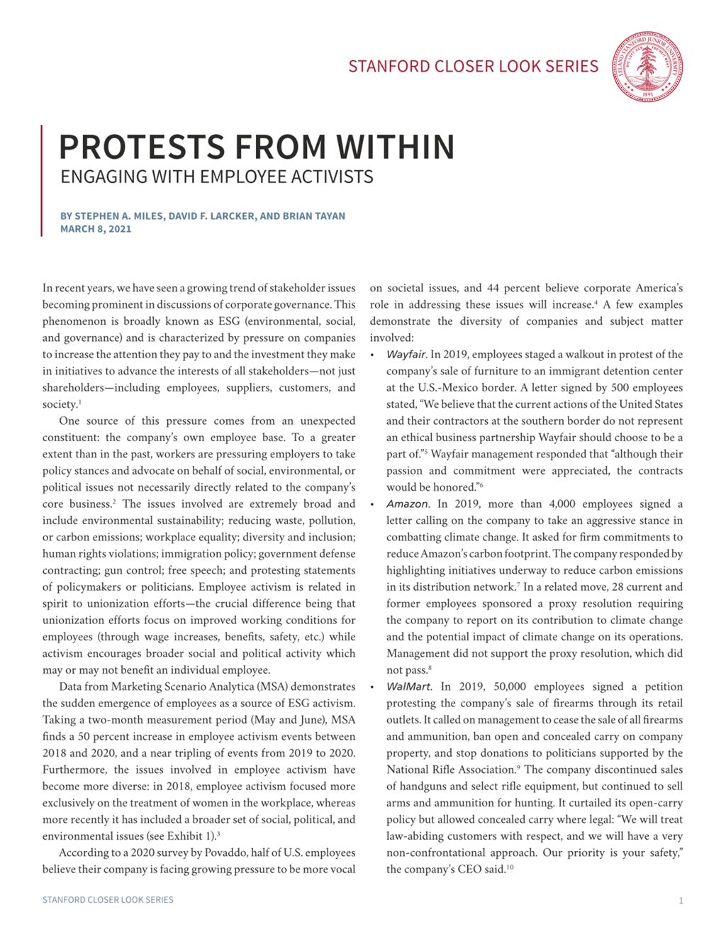 Miniature of Protests from Within: Engaging with Employee Activists