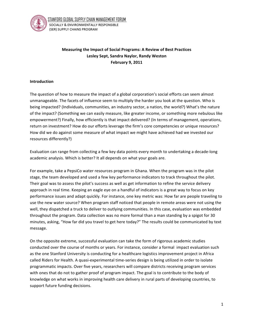 Miniature of Measuring the Impact of Social Programs: A Review of Best Practices