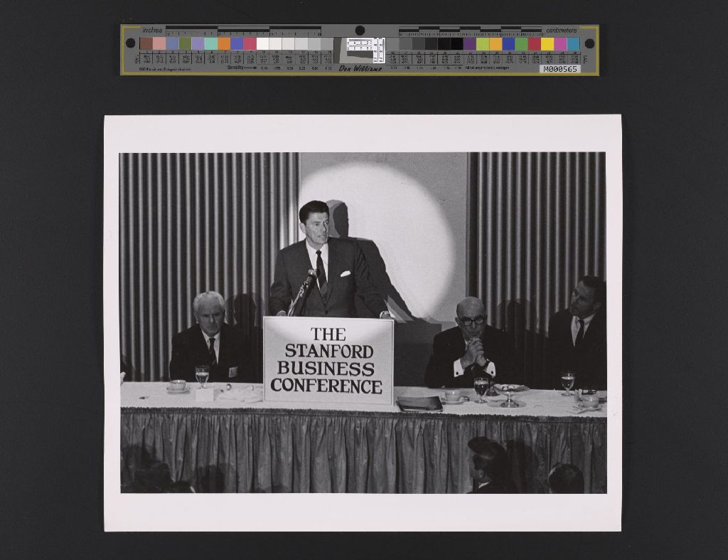 Miniature of Photo of Ronald Reagan at The Stanford Business Conference