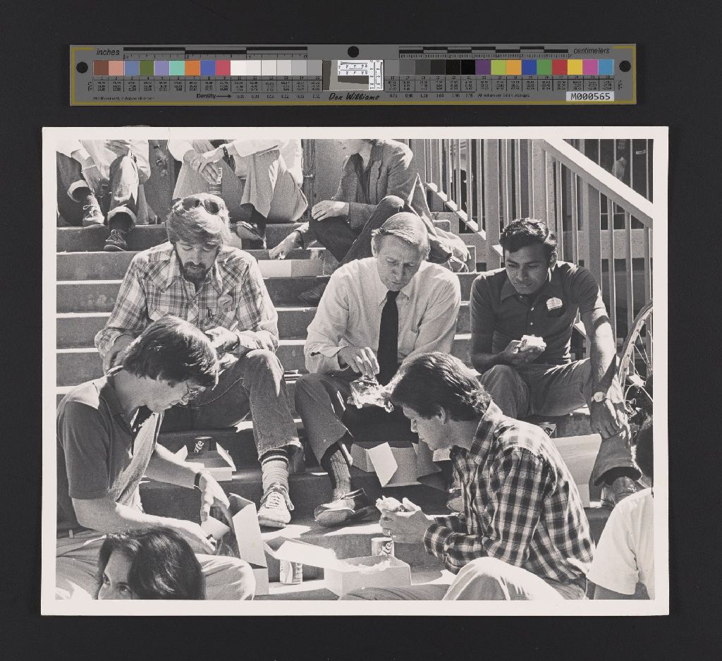 Miniature of Photo of Rene McPherson with students