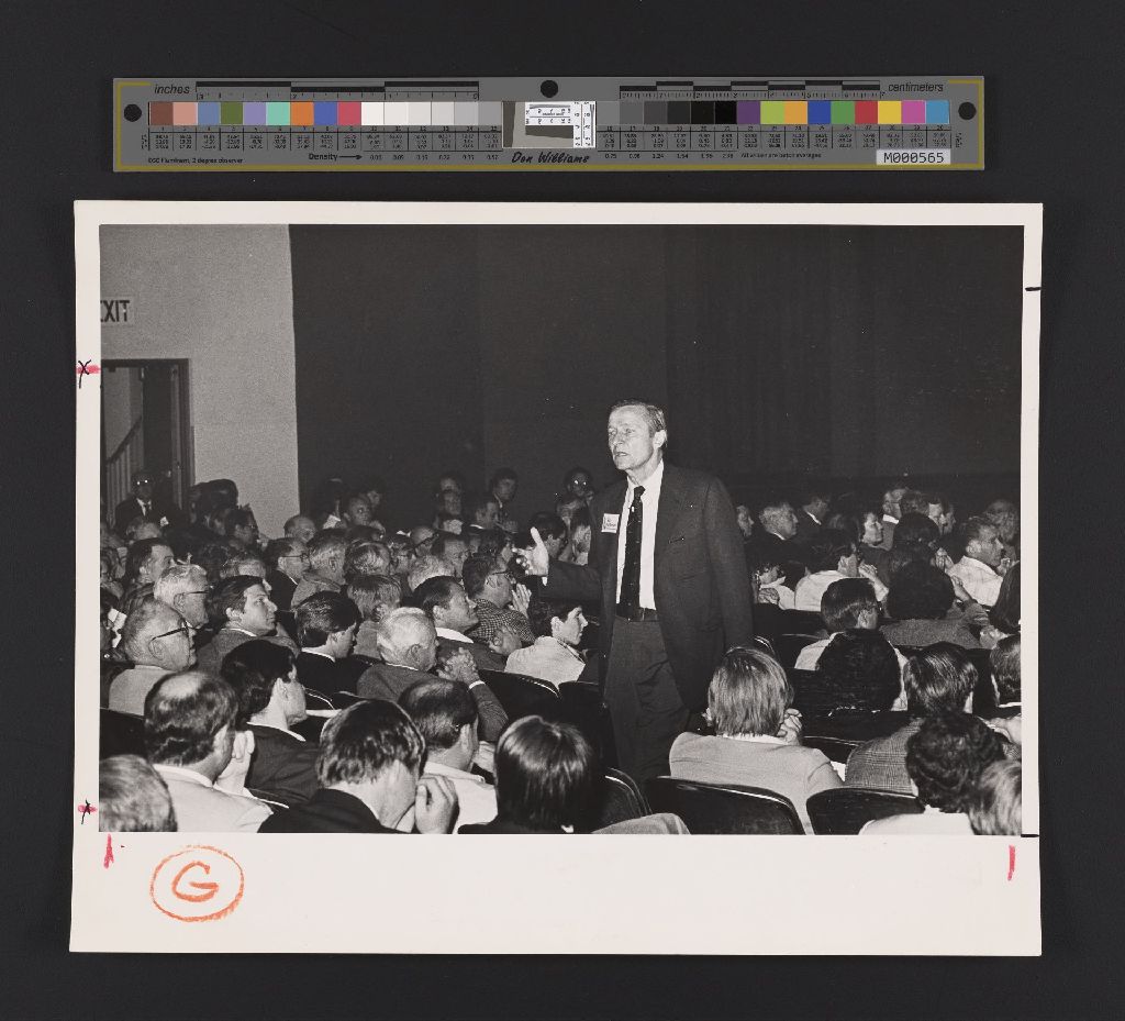 Miniature of Photo of Rene McPherson addressing Alumni