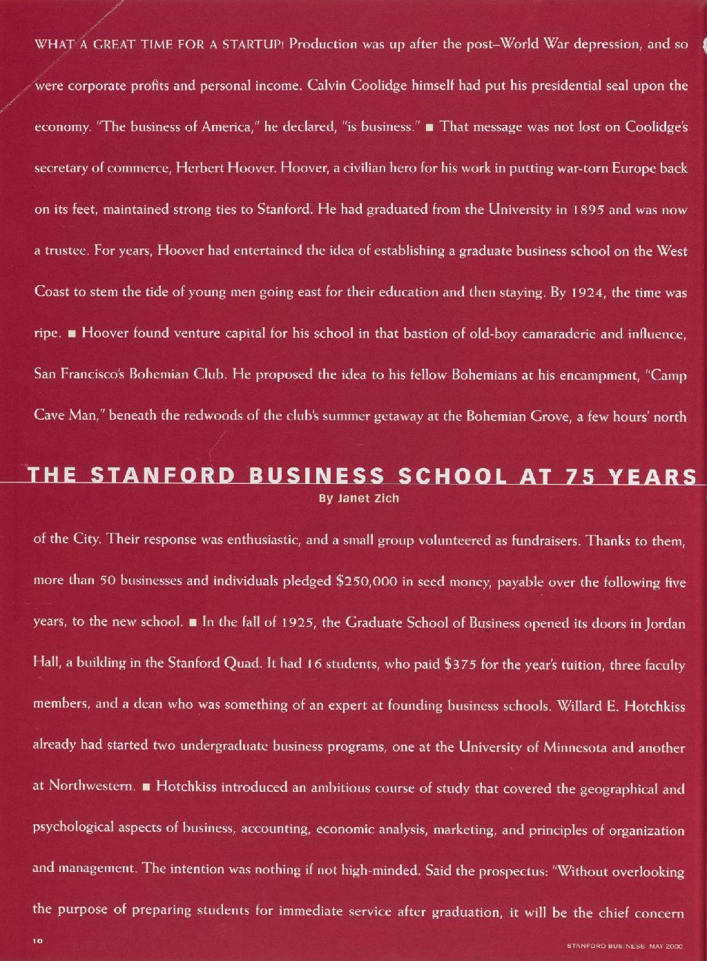 Miniature of The Stanford Business School At 75 Years